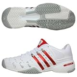 41WCD10vXZL. SL160  adidas Mens Barricade V Tennis Shoe,White/Red/Lt Onix,13.5 M