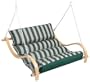 Hatteras Hammocks C-CM40 Double Cushioned Forest Green Linen Swing