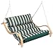 Hatteras Hammocks C-CM40 Double Cushioned Forest Green Linen Swing