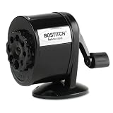 Stanley Bostitch All Metal Antimicrobial 8-hole Manual Pencil Sharpener With Dual Cutters, Black (MPS1-BLK)
