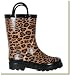 Kid's Leopard Waterproof Rubber Rain and Garden Boots
