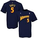 adidas Golden State Warriors #5 Baron Davis Navy Blue Player T-shirt
