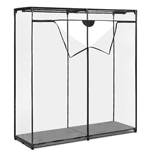 Whitmor 6013-167 60-Inch Ebony Crystal Extra Wide Clothes Closet