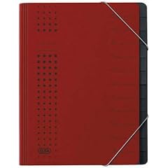 Elba B�rosysteme 42496RO F�chermappe Ordnungsmappe chic, Karton (RC), 450 g/qm, A4, 12 F�cher, rot