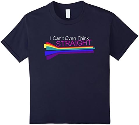 Equal Rights I Can't Even Think Straight LGBT T-Shirt Gay - Kids 6 - Navy