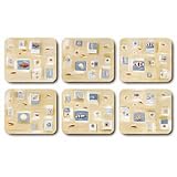 Jason Products Seahorses & Starfish Coasters, Set of 6