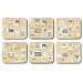 Jason Products Seahorses & Starfish Coasters, Set of 6