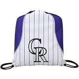 Colorado Rockies White Pinstripe-Purple Axis Drawstring Backpack