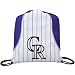 Colorado Rockies White Pinstripe-Purple Axis Drawstring Backpack