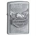 Zippo Harley-Davidson Eagle on Logo Emblem Lighter (Silver, 5 1/2 x 3 1/2 cm)