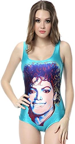 NUDAN Commemoration of Michael Jackson Print Swimsuit Swimwear Beach Cloth Bath Cloth