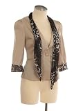 DETACHABLE LEOPARD PRINT SCARF JACKET