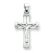 14k White Gold Crucifix Pendant