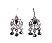 Earrings - E170 - Crystal Circle Drop ~ Amethyst