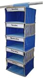 Kangaroom 5-Shelf Kids Clothes Organizer, Blue