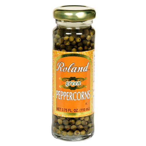 Roland Peppercorns, Green in Vinegar, 3.75-Ounce Jars (Pack of 24)