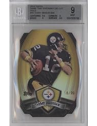 Terry Bradshaw BGS GRADED 9 #18/99 (Football Card) 2012 Topps Game Time Giveaway Die Cut Gold #45