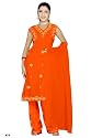 Orange Salwar Kameez / Punjabi Größe S