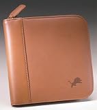 Detroit Lions Tan Square Leather CD Case