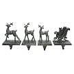 Santa and Reindeer Stocking Holder Set
