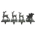 Santa and Reindeer Stocking Holder Set