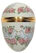 Handpainted Large Enamel Egg: Doves & Roses