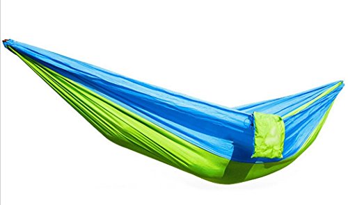 Albabara Parachute Nylon Taffeta Hammock,Green/Blue,106" x 55"(270cm x 140cm)