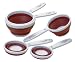 Kitchen & Housewares : Progressive International 5-Piece Set of Collapsible Measuring Cups, Red and White
