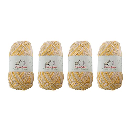 BambooMN Brand Cotton Select Yarn - 4 Pack - Sunflower - CYCS022