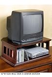 Mission Two-tier Tv Turntable 42tv Chestnut