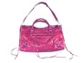 Balenciaga Women's "The City" Motorcycle Handbag, Pink