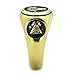 Mai Jewelry Shop Men's Stoneless Goldtone Stainless Steel Masonic Ring