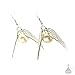 Harry Potter Golden Snitch Earrings Wings Gift Earrings (Silver)
