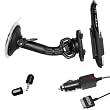 mumbi Auto KFZ Halterung iPhone 3G 3GS Autohalterung mit Kugelgelenk neig- schwenkbar + Zubeh�r: mumbi KFZ Ladekabel + Mini Mikrofon