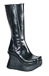 4 1/2 Inch Trendy Black Knee High Boots Platform Boots Gothic Shoes Punk Shoes