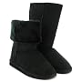 Platino "Igloo" Ladies Warm Lined Calf Length Fashion Boots - Black