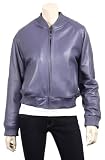 United Face Womens Leather Bomber Jacket