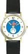 Hey Diddle Diddle - The Cow Jumped Over the Moon No.3 - from Mother Goose by Artist: Sylvia Long - WATCHBUDDY&reg; DELUXE TWO-TONE THEME WATCH - Arabic Numbers - Black Leather Strap-Size-Large ( Men's Size or Jumbo Women's Size )