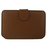 SKQUE BROWN LEATHER CASE COVER FOR GARMIN NUVI 200w 250w 260W
