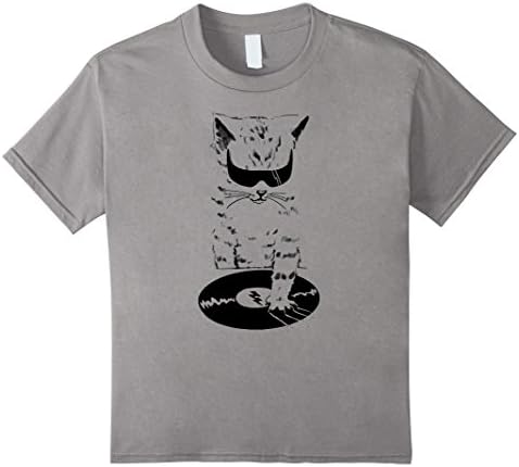 Kids The True Deejay - Cat T-Shirt 8 Slate