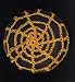 Yellow-Orange Spider Web Crocheted Hair Bun Cover- MEDIUM
