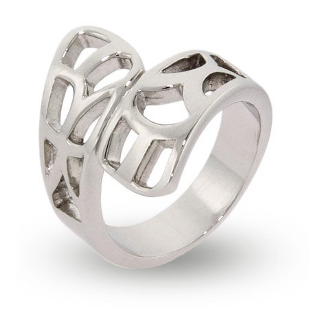 Sterling Silver Cut Out Style Wrap Ring