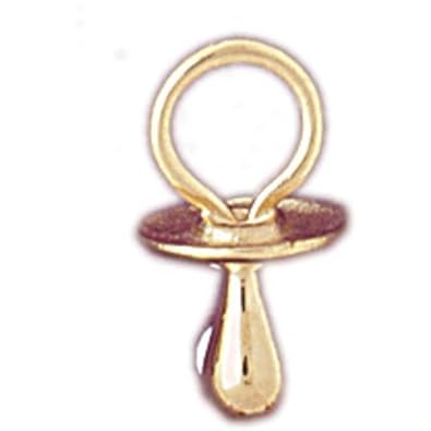 Cheap Girls Jewelry Dazzlers Solid 14k Gold 3 Dimensional Baby Pacifier Pendant Available in three colors from jewelsberry (weights: 1.6 grams only) For Sale