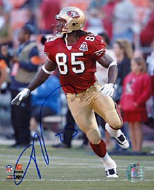 Vernon Davis Autographed / Signed San Francisco 49ers Football 8x10 Photo