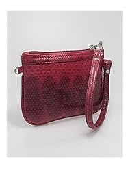 Bag Snake Leather Pouch In White Base