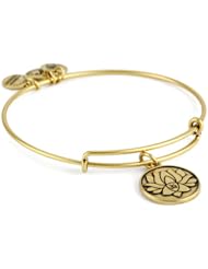 Alex and Ani Bangle Bar "Lotus Peace Petals" Russian-Gold Expandable Bracelet