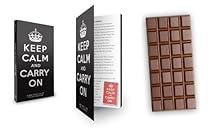 Ideas for Valentines Day Keep Calm and Carry On Candy Bars Dark Chocolate, Valentines Gifts 2 Bars
