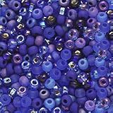 Czech Seed Beads 6/0 Mix Blue Moon Cobalt & Sapphire (1 Ounce)