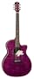 Luna Flora Lotus Acoustic Guitar, Tranz Plum/Quilted Maple