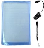 Silicone Skin Cover Case and LED Light for Sony Reader eBook Touch Edition PRS-600 with 4-Inch eBigValue TM Determination Hand Strap
